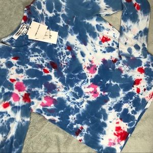 comme des garcons pink tie dye shirt